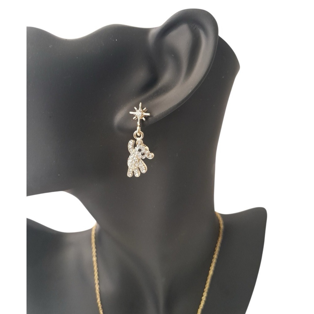 Fashion Jewelry Bear Drop Earrings Costume Jewelry - Picture 5 of 6